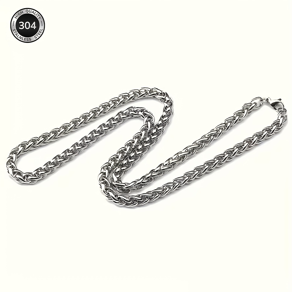 Men's Flower Basket Chain Necklace, 304 Stainless Steel